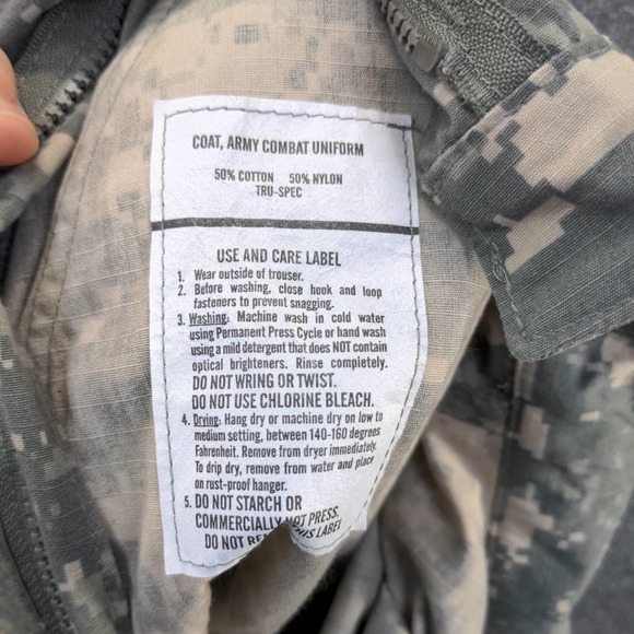 U.S. Military Mens Army Combat Uniform Digital Camo Coat Green Tan Size L - Picture 14 of 14